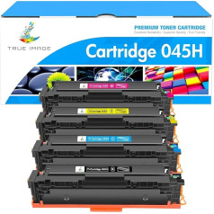 True Image 4 Packs High Yield Compatible Replacement for Canon Cartridge 045 045H CRG-045 CRG-045H for Canon Color ImageCLASS MF632Cdw MF634Cdw LBP612Cdw MF632 MF634 LBP612 Laser Printer Toner Ink