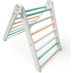 Family Nation, Montessori Climbing Triangle for Children from 1 Year Old, Developing Balance and Agility, Wooden Structure, Non-Toxic Paints