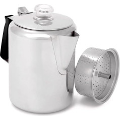 Gsi Outdoors Glacier Stainless Steel Coffee Pot with Silicone Handle