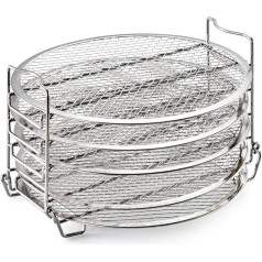 Lseqow Dehydrator Rack Dehydrator Stand, 304 Stainless Steel Dehydrating Rack, Grill Stand Air Fryer Compatible with Ninja Foodi Pressure Cooker and Air Fryer, Easy Setup