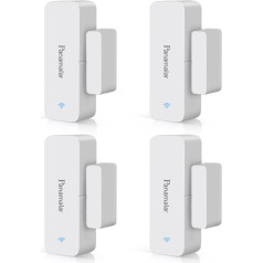 Panamalar 4pcs Wireless Door Window Sensor, Low Energy Door & Window Alarm Compatible with Alexa, Car Detection Fits Doors, Windows and Cupboards, Homes and Office