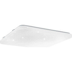 EGLO Frania-S LED Ceiling Light 1-Bulb Ceiling Light with Starry Sky Effect, Material: Steel, Plastic, Colour: White, Length: 43 cm