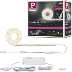 Paulmann 789.56 SimpLED Power Strip Set 3 m Warm White 33 W Coated with Cord Dimmer 1100 lm/m