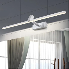 MantoLite Brushed Silver LED Mirror Lamps 60 cm 12 W Adjustable Wall Lights Lighting Washbasin Wall Light 4000 K Cosmetic Mirror Lights Acrylic Picture Light Bedside Lamp