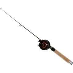 Baitcasting Rod Ice Fishing Rod EVA Handle Fishing Rod with Fishing Reel Short Portable Winter Outdoor Hand Fishing Rod Reels Tackle Strong