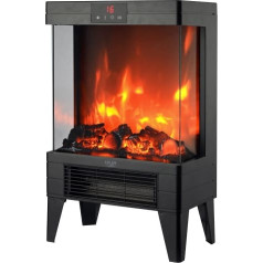 AD 7755 LED elektriskais kamīns ar tālvadības pulti | 3D liesmas efekts | 2 sildīšanas jaudas 1000w/2000w | termostats