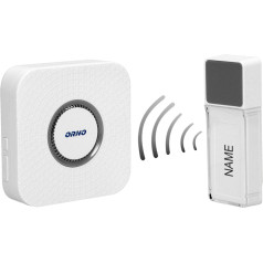 Bezvadu zvans TORINO II DC, ar akumulatoru, mācību sistēma, 58 toņi, 400m