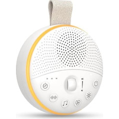 White Noise Machine Baby, USB Rechargeable Sleep Aid Babies, White Noise Sound Machine with 21 Music and Night Light, Timer 30/60/90 Min, Adjustable Volume