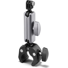 SHOOT Motorcycle Bike Handlebar Mount Clip 360 Degree Rotatable Camera Clamp for Gopro Hero 13 12 11 10 9 8 Insta 360 X4 X3 Ace Pro for DJI Action Camera