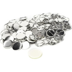 Blank Pin Button, Pack of 100 Blank Pin Buttons, 44 mm / 1.7 Inches, Round Safety Badge, Emblem, Medal Parts Supplies for DIY Crafts, Gifts, Souvenirs
