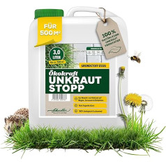 Scheidler Ökokraft Weed Stop Base Fabric Vinegar / Acetum 3 Litres - Natural Weed Killer for 500 m2 Extra Strong - Weed Remover Paths/Plasters / Patios - Long-Term Weed Free