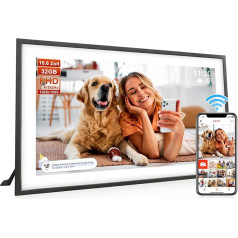Digital Photo Frame, Large, 15.6 Inch Frameo Digital Photo Frame, 32 GB, 1920 x 1080 IPS FHD Touch Screen, Electronic Picture Frame, Table and Wall Mounting, Sharing Picture Video