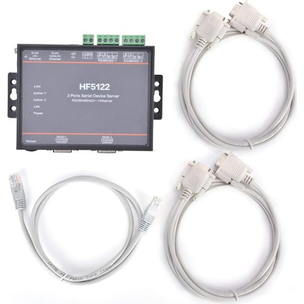 Serial Server, HF-5122 Dual Serial Port Serial Server 5-36 VDC to Ethernet RS232/RS485/RS422