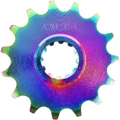 cyclingcolors Chain sprocket motorcycle moped scooter mofa mokick chain sprocket compatible with AM6 Minarelli Neo chrome 420 15 teeth gear pinion