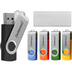 Intenso Office Line USB Stick 5X 64 GB Super Speed USB-A 3.2 Memory Stick with up to 70 MB/s 5 Colours with Metal Bracket and Labelling Labels: Amazon.de: Computers & Accessories