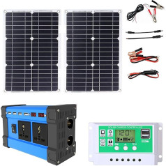 4000-W-Solarpanel-Kit mit wasserdichtem 50-W-Panel und 50-A-Laderegler for Zuhause, Wohnmobil, Boot – 4 USB-Anschlüsse, LED-Anzeige