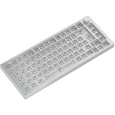 Glorious Gaming GMMK PRO 75% Barebones (Frame Only) - Modular Mechanical Gaming Keyboard, 1.5 kg, RGB, Fully Customizable, Supports 5 Pin Switches, International/ISO Layout - White