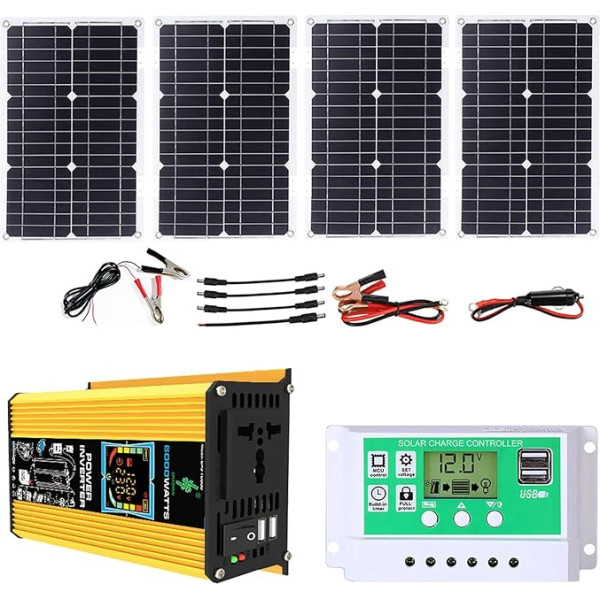 6000-W-Off-Grid-Solarstrom-Kit mit faltbarem, wasserdichtem 100-W-Panel und 50-A-Controller for Boote, Wohnmobile und den Notfallgebrauch(Unique Colour)