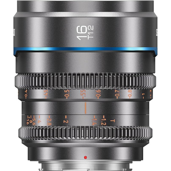 SIRUI Night Walker 16 mm Cine Lens with Manual Focus, T1.2 Large Aperture S35 Frame Wide Angle Prime Lens for X Mount Cameras, for X-H2/H2S, XT-4, X-S10, X-S20 (MS16X-G, X Mount, Grey)