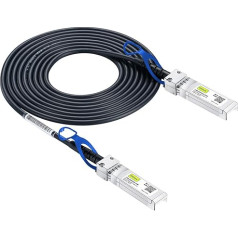 10Gtek 25G SFP28 DAC Cable 5 m (16.5 ft), 25GBASE-CR SFP28 to SFP28 Passive Copper Twinax Cable for Cisco SFP-H25GB-CU5M, Ubiquiti UC-DAC-SFP28, MikroTik XS+DA0001, Supermicro SFP28, Synology SFP28 8