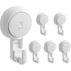 Ulinek Suction Cup Hooks Strong Suction Hooks for Bathroom Shower or Kitchen