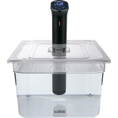 SousVideTools SVT-PS20GN-IVIDE 20L Polycarbonate Container with Lid Fits iVide Sous Vide Stick, Clear, for Cooking, BPA Free, Non-Stick and Dishwasher Safe