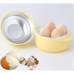 Microwave Egg Cooker, Portable Egg Cooker for Microwave, Cute Compact Design, Fast Egg Cooker, 4 Eggs, Capacity, Steamer, Egg Cookers (Yellow)