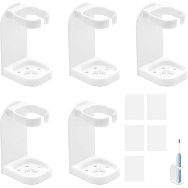 GAOHAN Elektrischer Zahnbürstenhalter, verbessert, stark klebend, für elektrische Zahnbürsten, Wandmontage, verstellbarer Ständer für elektrische Zahnbürsten, Zahnbürsten-Organizer für