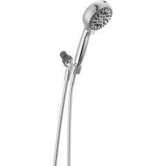 Delta Faucet ProClean 75740 Chrome Shower Head with Hand Shower Head with High Pressure Shower 6 Jet Settings Chrome