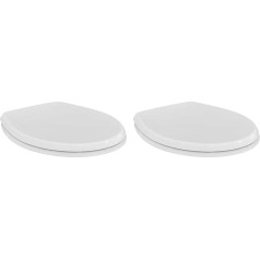 Ideal Standard Original Toilet Seat for Commercial Toilet - Universal Design Made of Duroplast in White (Pack of 2)