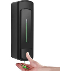 GKSCXEXE Single 350ml Bathroom Soap Dispenser Wall Mounted Shower Gel Shampoo and Detergent Dispenser, Kitchen Detergent Container, Black Wall Soap Dispenser for Home, Hotel, Restaurant