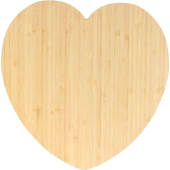 BambooMN Bamboo Heart Shaped Serving Board 12