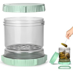 Oenothera 1420 ml Pickle Container, Flip Cucumber Jar with Strainer and Lid, Pickle and Olive Jar Flip for Pickle Olive Kimchi Jalapenos