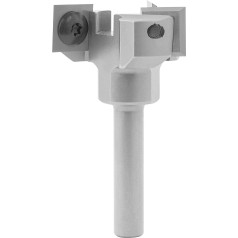 ENT 20438 Reversible Plates Face Milling Cutter Shank (S) 8 mm, Diameter (D) 39 mm, NL 12 mm, GL 60 mm, SL 35 mm, Z3 Three-Edged, in Carbide (HW), for Router