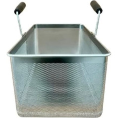 FBR0322 - Professioneller Pastakochkorb 1/1, 2 Griffe, 289 x 489 x 215 cm, aus Edelstahl AISI 304, hergestellt in Italien, Kochkorb für Pasta aus Edelstahl