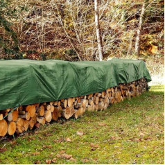 DIY-24H Tarpaulin, Fabric Tarpaulin, 90 g/m², Green, 16 Different Sizes, Protective Tarpaulin, Boat Tarpaulin, Wooden Tarpaulin with Eyelets for Pool, Garden Furniture, Trampoline, Car, Waterproof (8