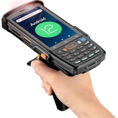 MUNBYN Android Barcode Scanner 082Pro, Android 12 Handheld PDA, ausgestattet mit HS7 Barcode Scanner, 3GB+32GB, IP67 Robust für Inventar