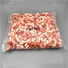 1000 pieces 25 mm2 GT-25 φ7 mm copper connecting pipe wire joint small copper tube copper connection tube wire