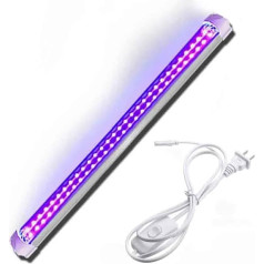 UV Licht Lampe, UV-LED-Härtungslampe, zweireihig, T8, 395 nm, schattenlose Lampe, UV-Kleber, Verfestigung, ultraviolettes Licht, Kunstshow-Club, Schwarzlicht,UV Lampe(1 UK)