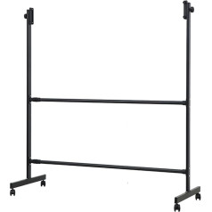 LOOQS Universal Dry Erase Blackboard Stand Black Movable Metal Bracket - Adjustable Angle for Whiteboard, Blackboard, Notice Board