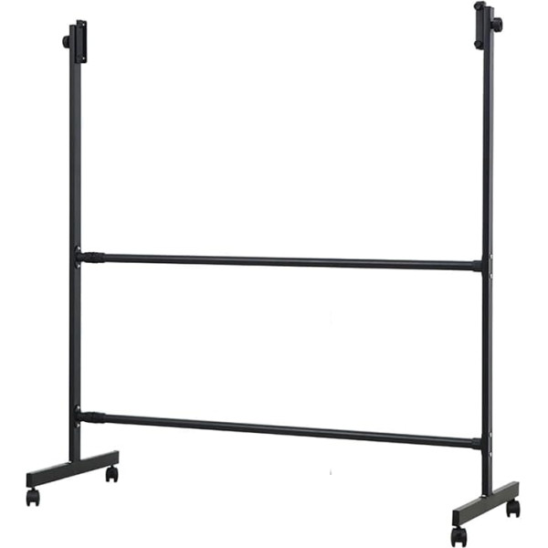 LOOQS Universal Dry Erase Blackboard Stand Black Movable Metal Bracket - Adjustable Angle for Whiteboard, Blackboard, Notice Board