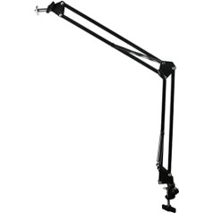 ZTBH Microscope Accessory Kit Adjustable Boom Table Work Hanger Cantilever Stand Holder Microscope Video Camera Webcam Desktop Arm Stand 1/4 6 mm Microscopic Slides (Colour: 51 mm)