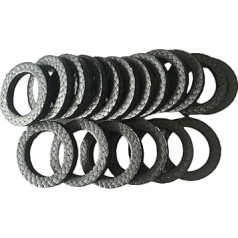 10 Stück PTFE-Graphit-Geflechtpackungsringe for Pumpen, Ventile und Wellen – Dichtungen(OD78*ID58*10mmT)