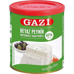 Gazi Shepherd's Cheese Traditional - 1 x 500 g Tin - Beyaz Peynir Cow Cheese with 60% Fat i.T., Made from 100% Cow's Milk, Daily Fresh Shepherd's Cheese, Intense Full-bodied Creamy Flavour