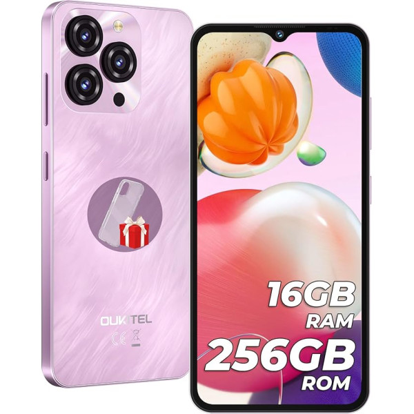 OUKITEL C3 Smartphone Without Contract 16GB + 256GB/1TB | 6.5 Inch HD + Drop Notch Display Mobile Phone | 5000 mAh Battery | Android Mobile Phone | 4G Dual SIM Free | Fingerprint | 3.5 mm Audio | OTG