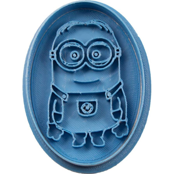 Cuticuter Children's Minion Oval Cookie Cutter, Blue, 8 x 7 x 1.5 cm