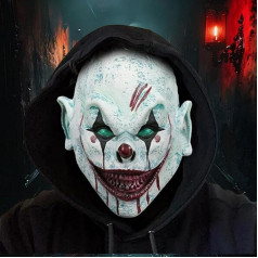 Byffoer Scary Clown Mask, Halloween Clown Mask, Horror Smile, Killer, Bald Demons, Full Head Latex Masks, Realistic Halloween Party Latex Scary Scary Terrifier Masks