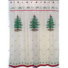 Spode Tree Red Linens, Cotton Polyester, Red/Excursion, Plain (Getaway Solids), 72