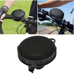 Portable Bluetooth Speaker for Bicycle, Outdoor Waterproof Bluetooth Speaker, 8W Power, TF Card & Bluetooth 5.0, True Wireless Stereo, Bicycle Mount (Black)
