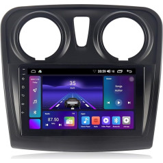ACAVICA 9 Inch IPS HD Android Car Radio with Carplay, Navi, Bluetooth, DSP, WiFi - Wireless Android Car & DAB+ Support - For Renault Dacia Sandero II B52 2012-2019, Ideal for Safe Driving